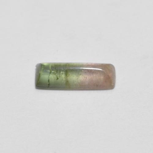 Tourmaline bicolore naturelle baguette, 0,41 ct, transparent