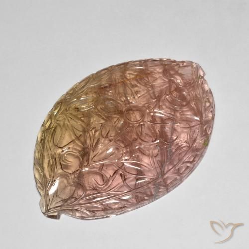 Tourmaline Orange rose naturelle Fantaisie, 86.71 ct, Transparent