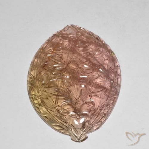 Tourmaline Orange rose naturelle Fantaisie, 86.71 ct, Transparent