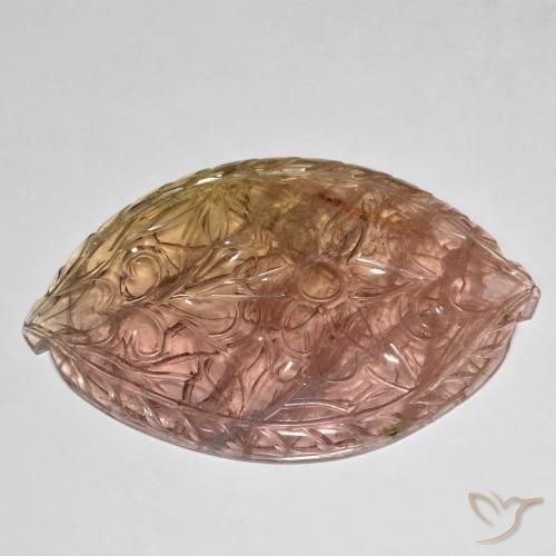 Tourmaline Orange rose naturelle Fantaisie, 86.71 ct, Transparent