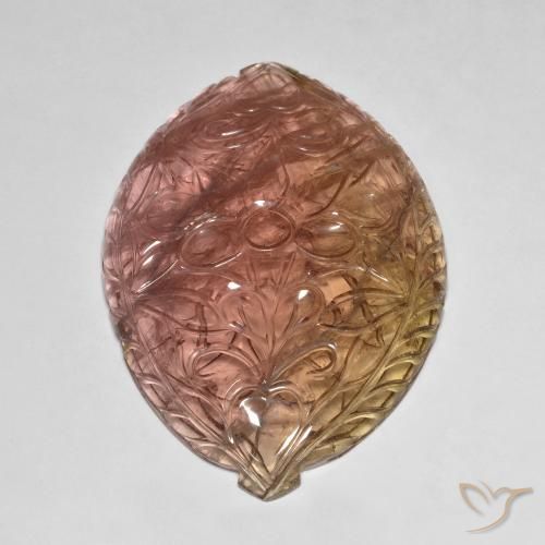Tourmaline Orange rose naturelle Fantaisie, 106.71 ct, Transparent