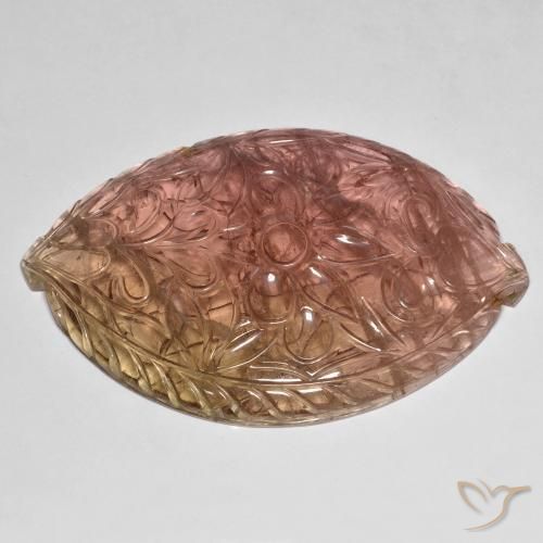 Tourmaline Orange rose naturelle Fantaisie, 106.71 ct, Transparent