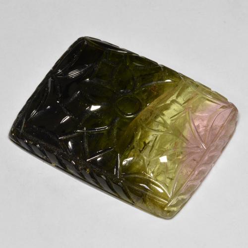 63.68ct Naturel Multicolore Tourmaline, Fantaisie, Translucide