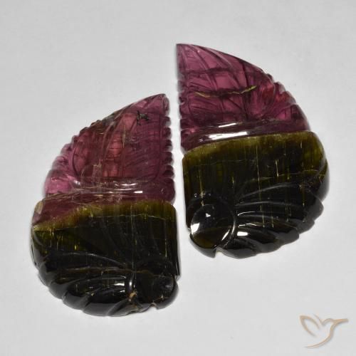 82.79ctw Naturel Bicolore Tourmaline, Fantaisie, Translucide