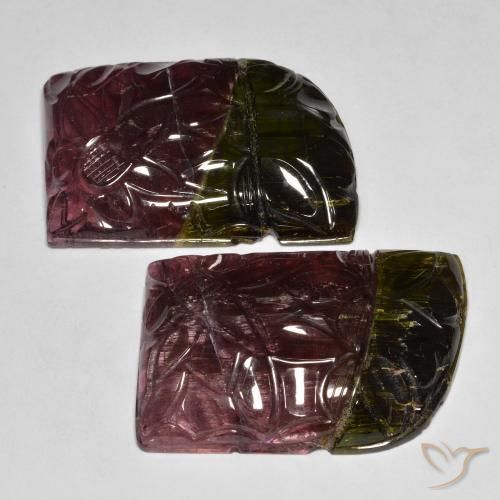 89.72ctw Naturel Bicolore Tourmaline, Fantaisie, Translucide