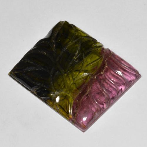 Tourmaline Multicolore naturelle Baquette, 25.45 ct, Translucide