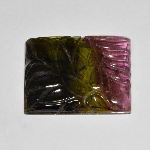 Tourmaline Multicolore naturelle Baquette, 25.45 ct, Translucide