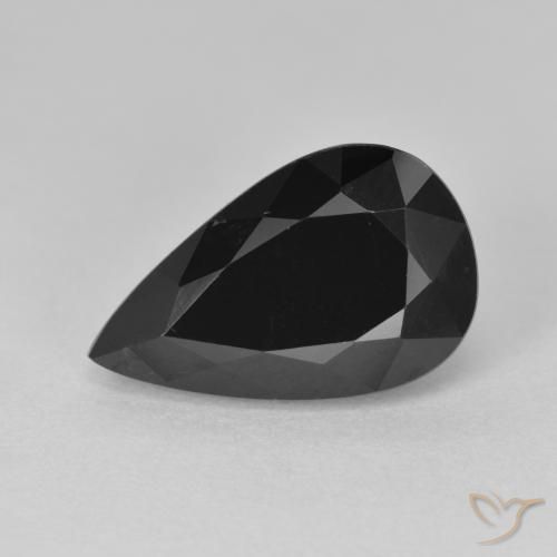 Tourmaline Schorl naturelle En forme de poire, 4.74 ct, Opaque
