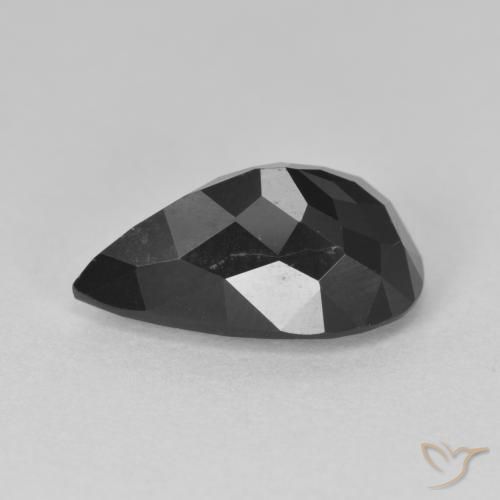 Tourmaline Schorl naturelle En forme de poire, 4.74 ct, Opaque