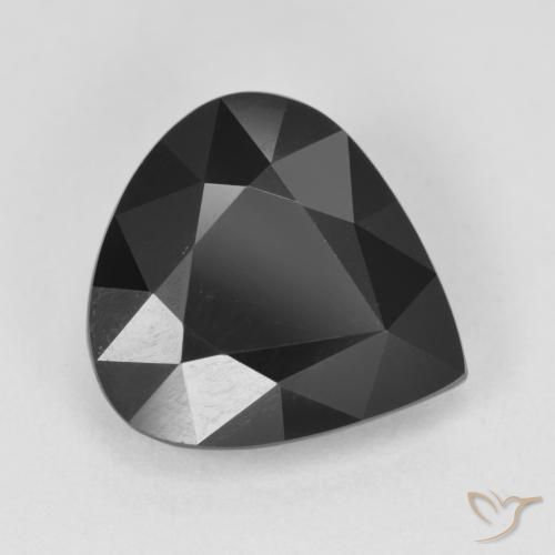 4.21ct Naturel Schorl Tourmaline, En forme de poire, Opaque