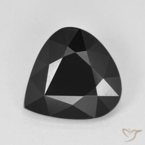 Tourmaline Schorl naturelle En forme de poire, 4.21 ct, Opaque