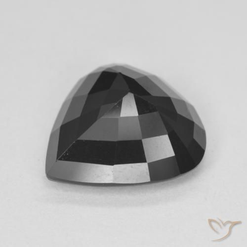 Tourmaline Schorl naturelle En forme de poire, 4.21 ct, Opaque