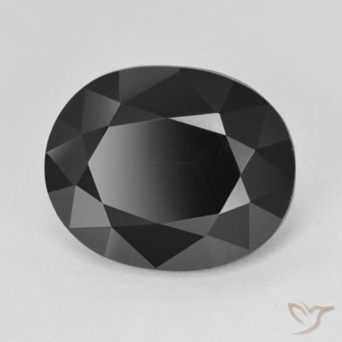 Tourmaline Schorl naturelle ovale, 10.38 ct, Opaque