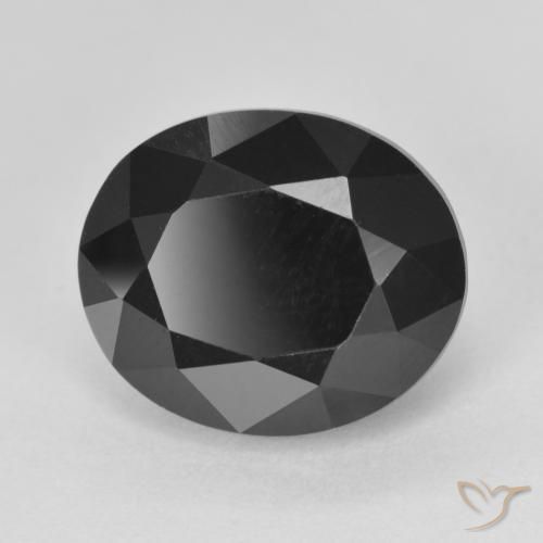 Tourmaline Schorl naturelle ovale, 6.42 ct, Opaque