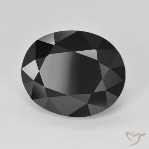 Tourmaline Schorl naturelle ovale, 9.31 ct, Opaque