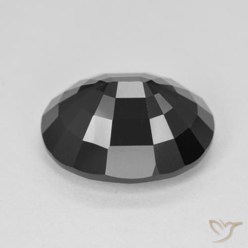 Tourmaline Schorl naturelle ovale, 9.31 ct, Opaque