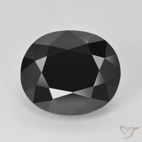 Tourmaline Schorl naturelle ovale, 8.54 ct, Opaque