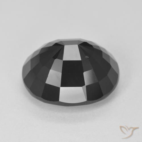 Tourmaline Schorl naturelle ovale, 8.54 ct, Opaque
