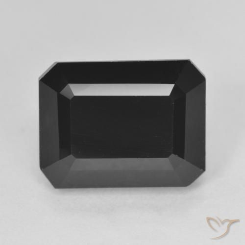 Tourmaline Schorl naturelle Octogone / coupe Émeraude, 8.60 ct, Opaque