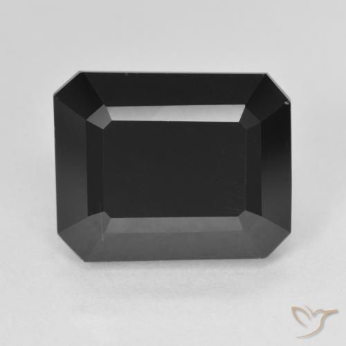 Tourmaline Schorl naturelle Octogone / coupe Émeraude, 9.00 ct, Opaque