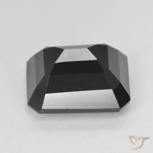 Tourmaline Schorl naturelle Octogone / coupe Émeraude, 9.00 ct, Opaque