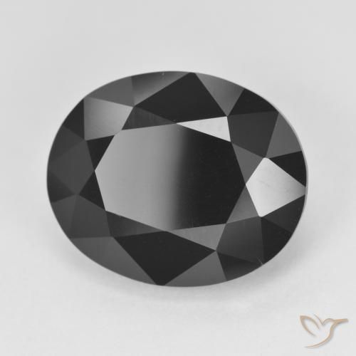 Tourmaline Schorl naturelle ovale, 13.62 ct, Opaque