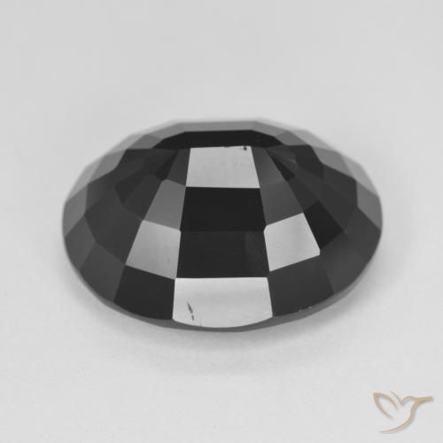 Tourmaline Schorl naturelle ovale, 13.62 ct, Opaque