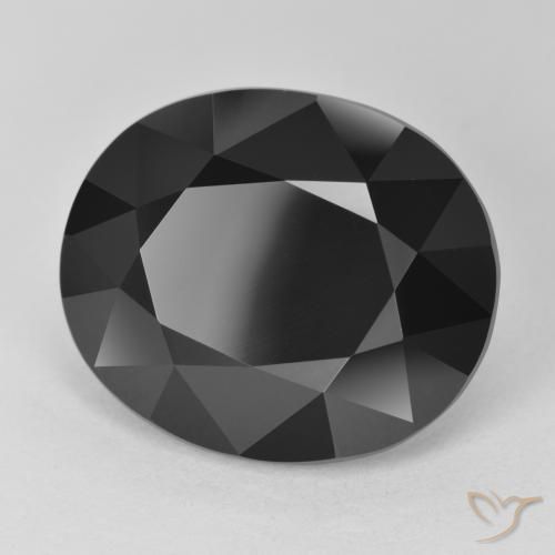 Tourmaline Schorl naturelle ovale, 16.98 ct, Opaque
