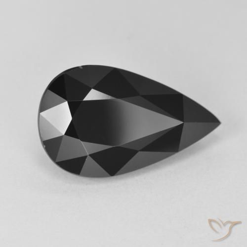 Tourmaline Schorl naturelle En forme de poire, 6.08 ct, Opaque