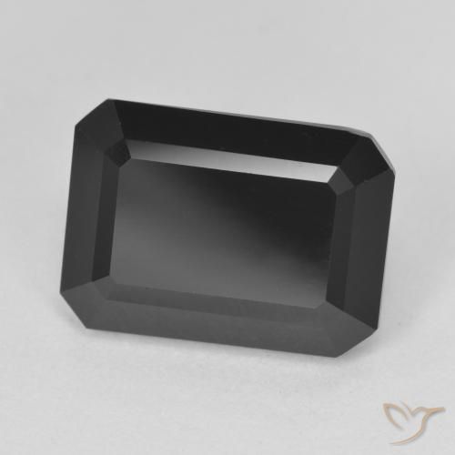 Tourmaline Schorl naturelle Octogone / coupe Émeraude, 8.59 ct, Opaque