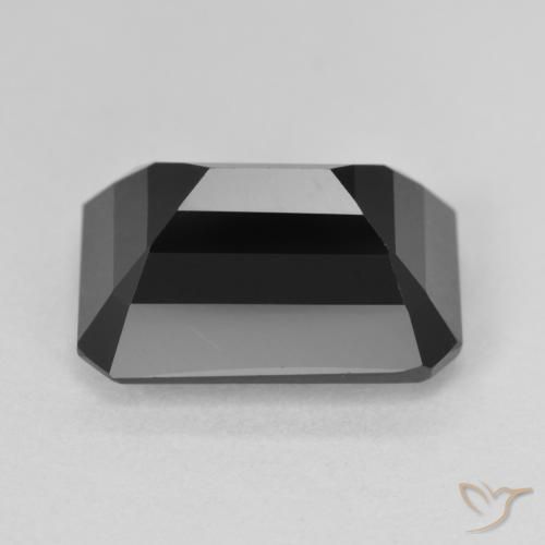 Tourmaline Schorl naturelle Octogone / coupe Émeraude, 8.59 ct, Opaque