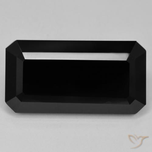 38.28ct Naturel Schorl Tourmaline, Taille émeraude, Opaque