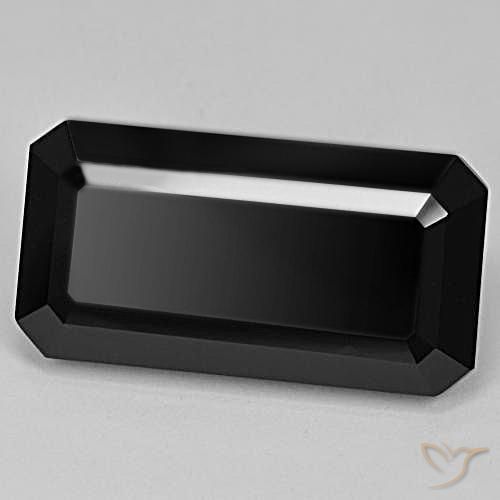 Tourmaline Schorl naturelle Octogone / coupe Émeraude, 38.28 ct, Opaque