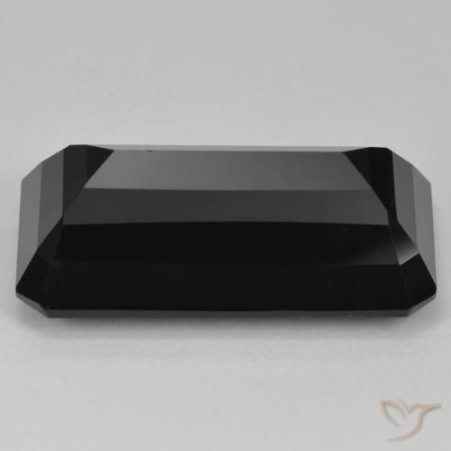 Tourmaline Schorl naturelle Octogone / coupe Émeraude, 38.28 ct, Opaque