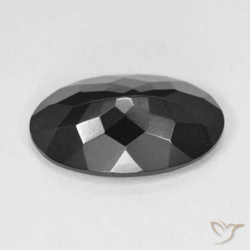 Tourmaline Schorl naturelle ovale, 5.75 ct, Opaque