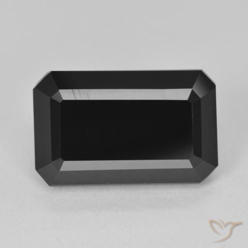 Tourmaline Schorl naturelle Octogone / coupe Émeraude, 11.73 ct, Opaque