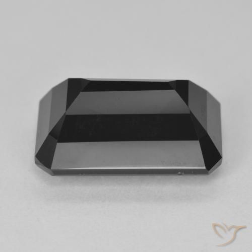 Tourmaline Schorl naturelle Octogone / coupe Émeraude, 11.73 ct, Opaque