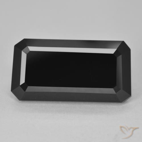 15.04ct Naturel Schorl Tourmaline, Taille émeraude, Opaque