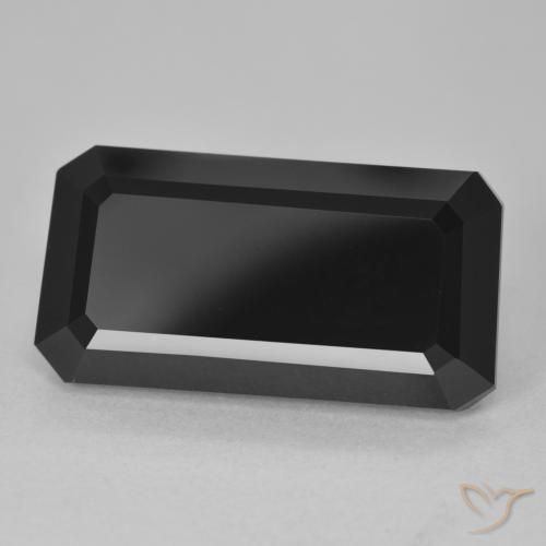 Tourmaline Schorl naturelle Octogone / coupe Émeraude, 15.04 ct, Opaque