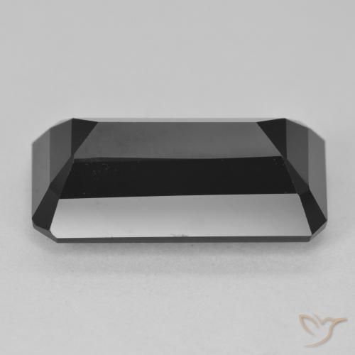 Tourmaline Schorl naturelle Octogone / coupe Émeraude, 15.04 ct, Opaque