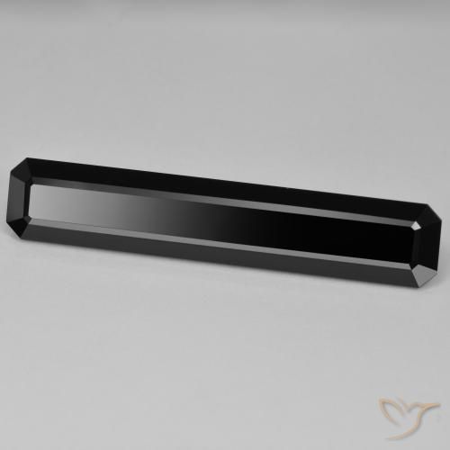 27.92ct Naturel Schorl Tourmaline, Taille émeraude, Opaque