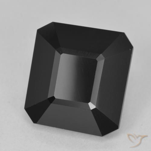 Tourmaline Schorl naturelle Octogone / coupe Émeraude, 7.69 ct, Opaque