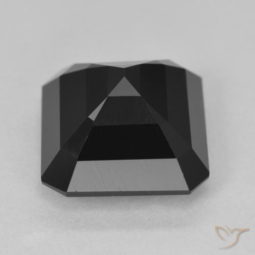Tourmaline Schorl naturelle Octogone / coupe Émeraude, 7.69 ct, Opaque
