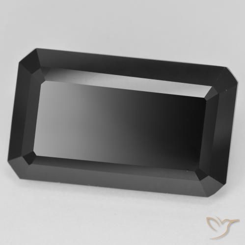 Tourmaline Schorl naturelle Octogone / coupe Émeraude, 31.32 ct, Opaque