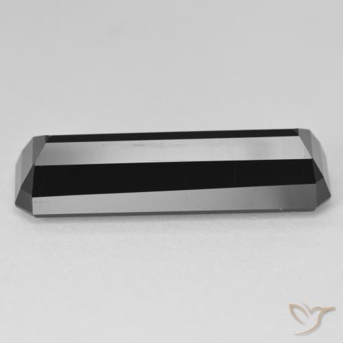 Tourmaline Schorl naturelle Octogone / coupe Émeraude, 11.81 ct, Opaque