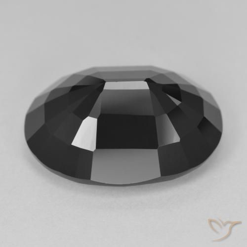 Tourmaline Schorl naturelle ovale, 16.78 ct, Opaque