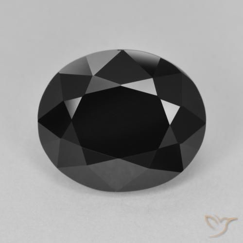 Tourmaline Schorl naturelle ovale, 7.62 ct, Opaque