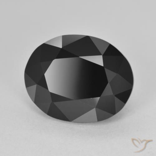 Tourmaline Schorl naturelle ovale, 8.24 ct, Opaque