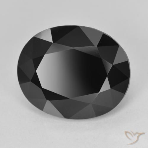 Tourmaline Schorl naturelle ovale, 12.08 ct, Opaque