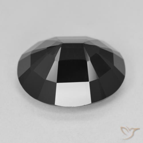 Tourmaline Schorl naturelle ovale, 12.08 ct, Opaque